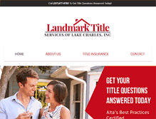 Tablet Screenshot of landmarktitlelc.com
